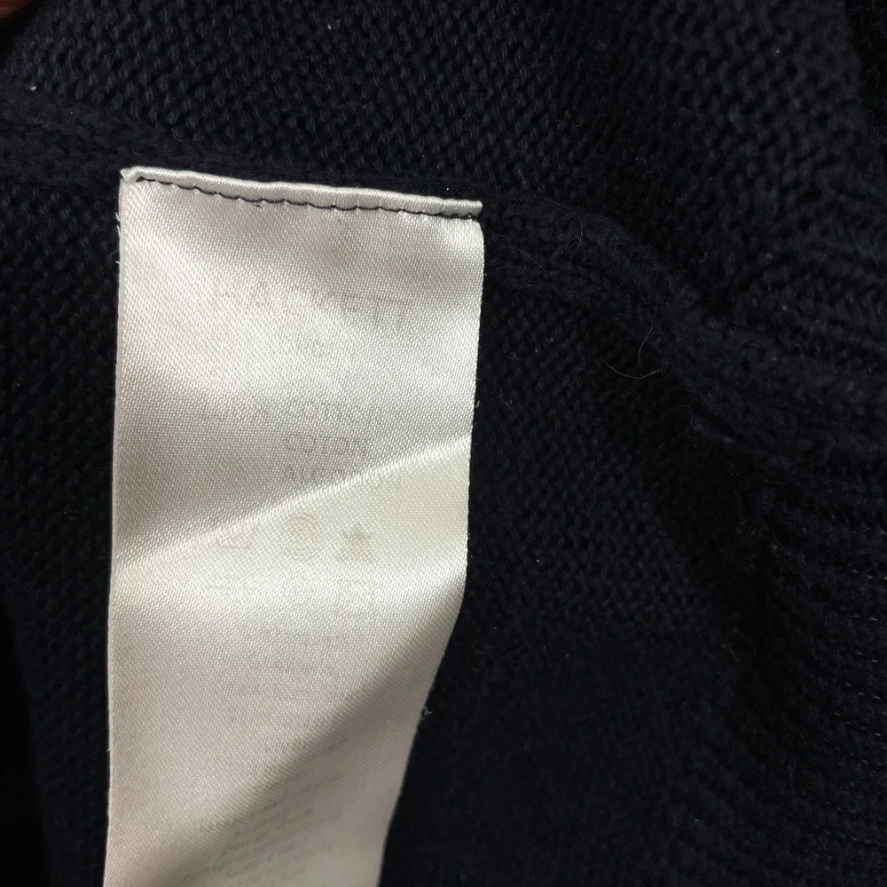 Hackett London Full Zip Cardigan All Cotton Knit Navy Men's Size L Made in Italy